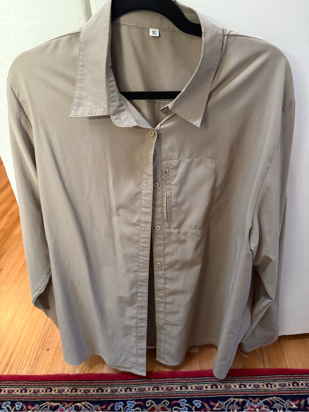 Women's Button-Up Blouse - Beige